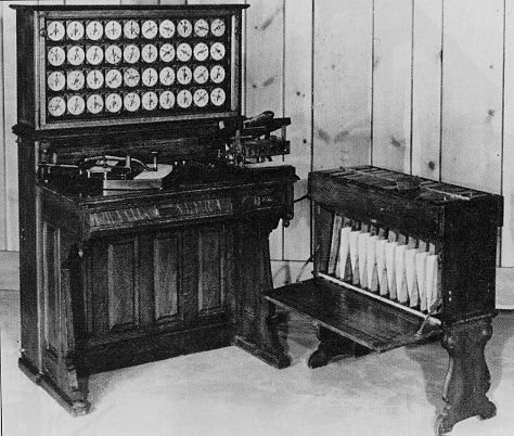 Picture of Herman Hollerith's machine